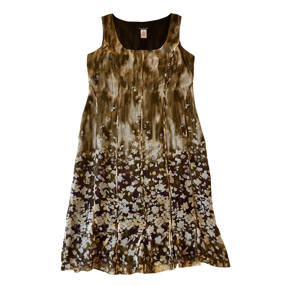 VTG Silk Chiffon Midi Dress